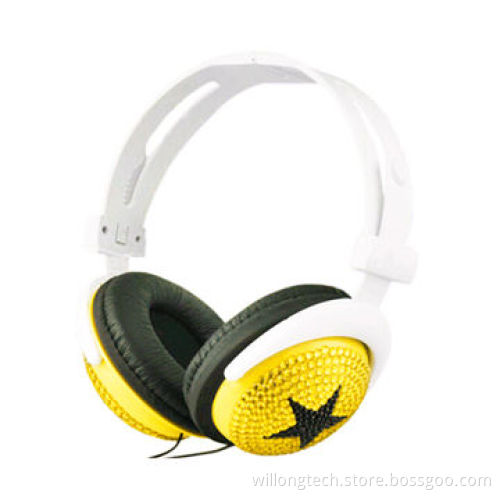 Fashionable Bling Headphone with 3.5mm Jack Plug